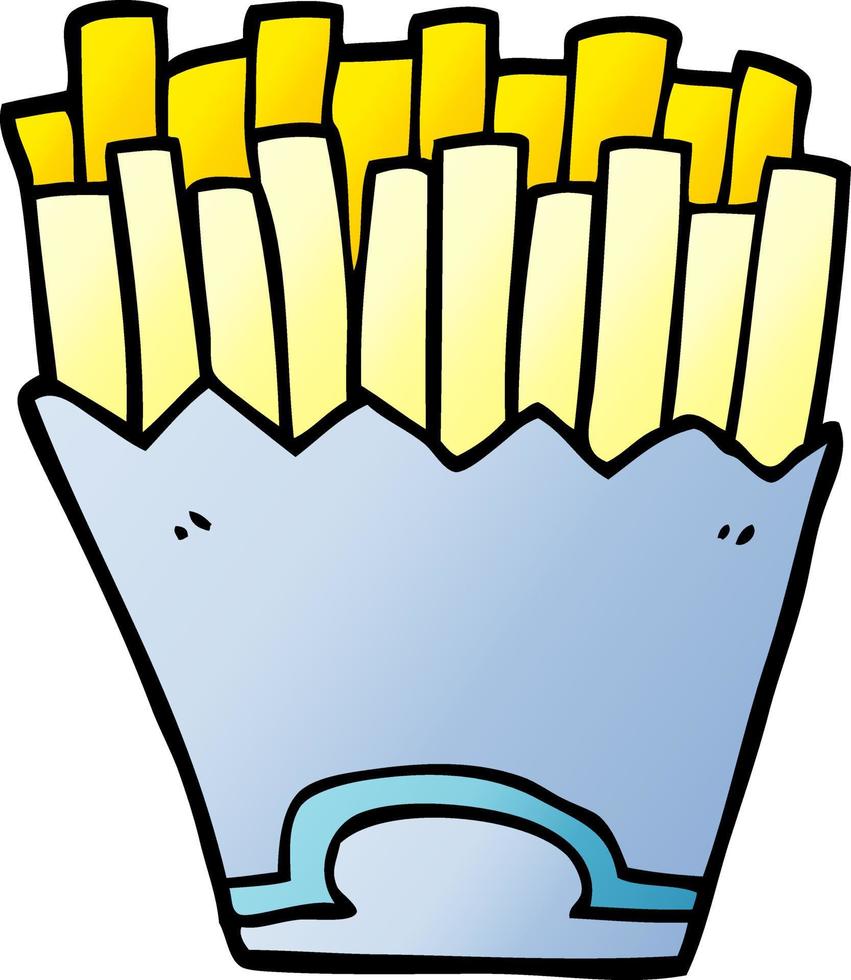 cartoon doodle french fries vector