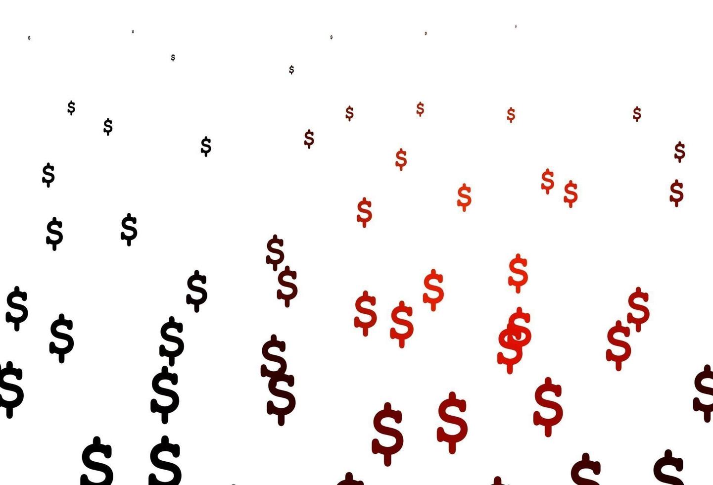 Dark Red vector background with Dollar.