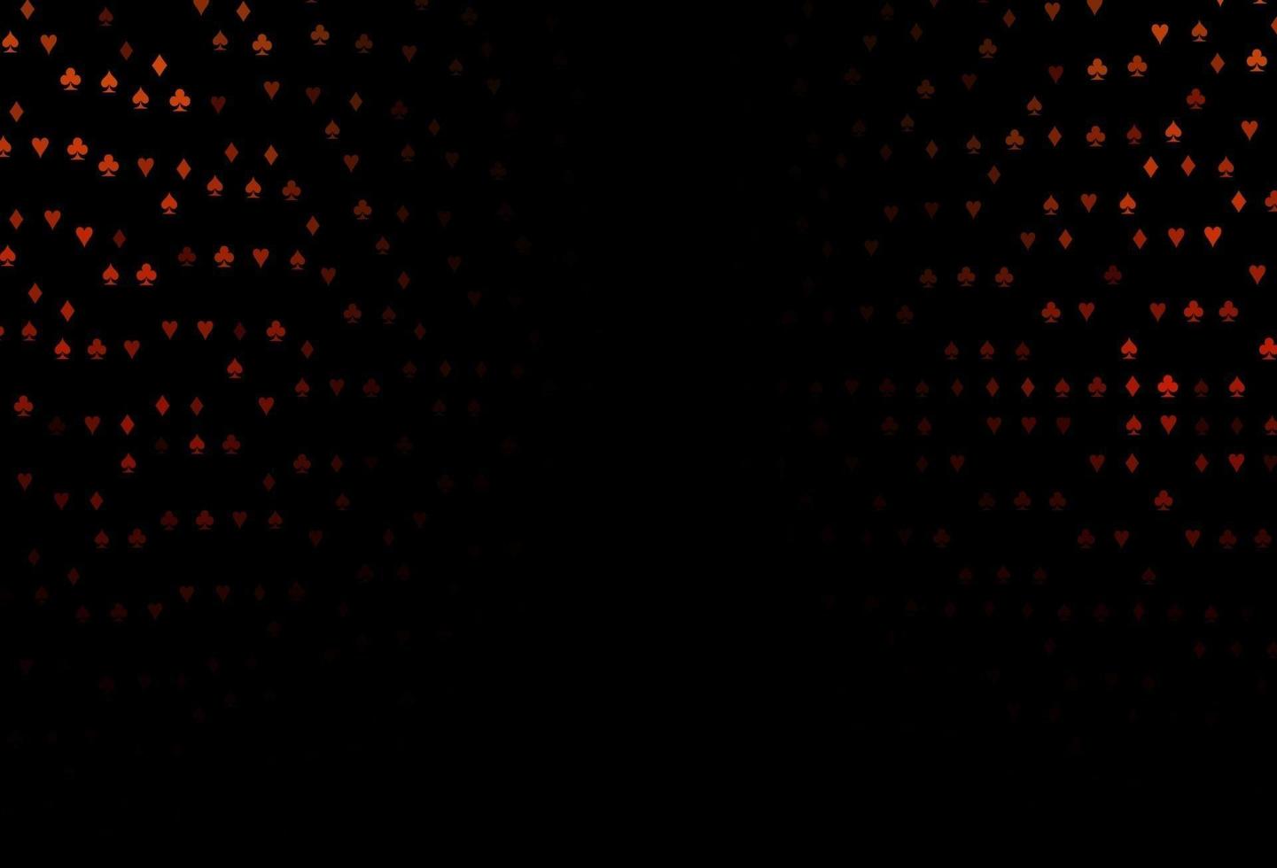 Dark Red vector cover with symbols of gamble.