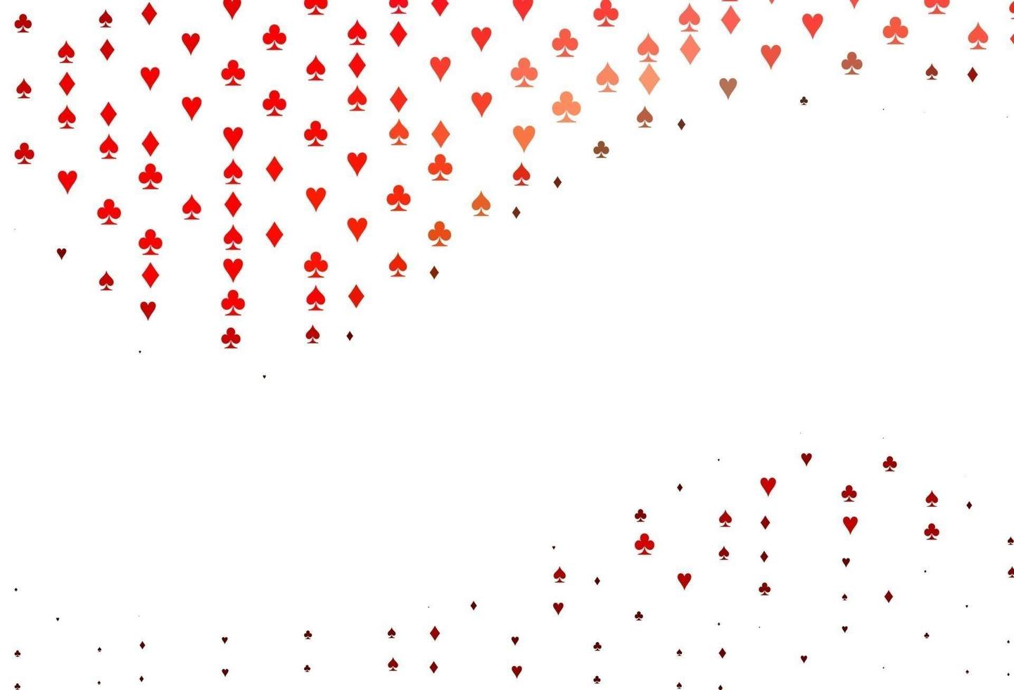 Light Red vector cover with symbols of gamble.