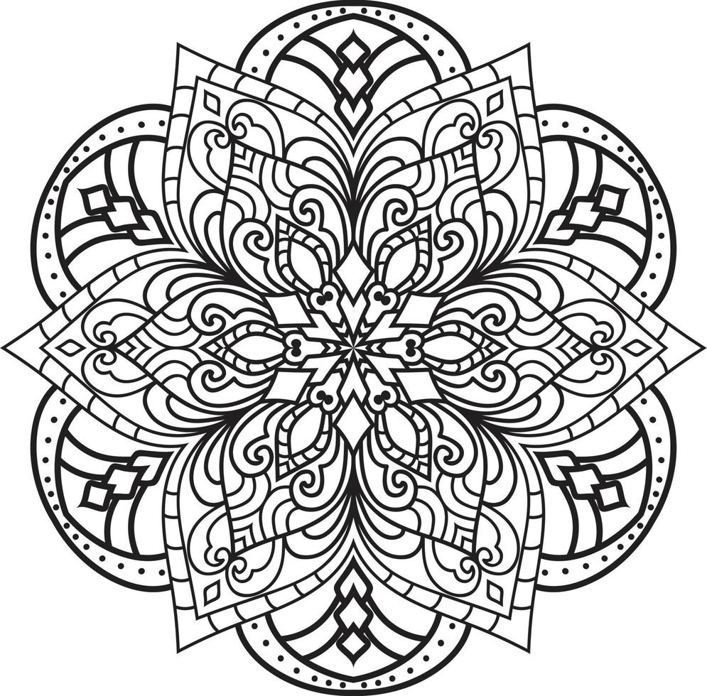 Outline Mandala Vector