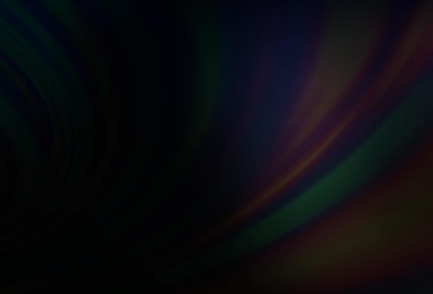 Dark Black vector background with curved circles.