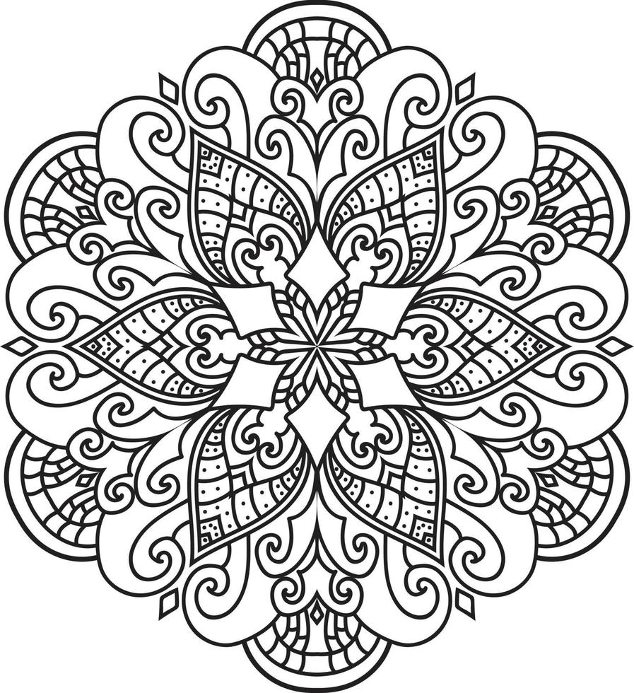 Outline Mandala Vector