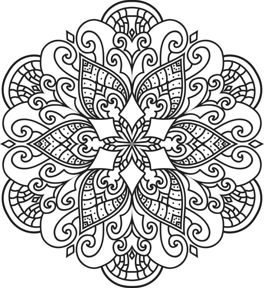 Outline Mandala Vector