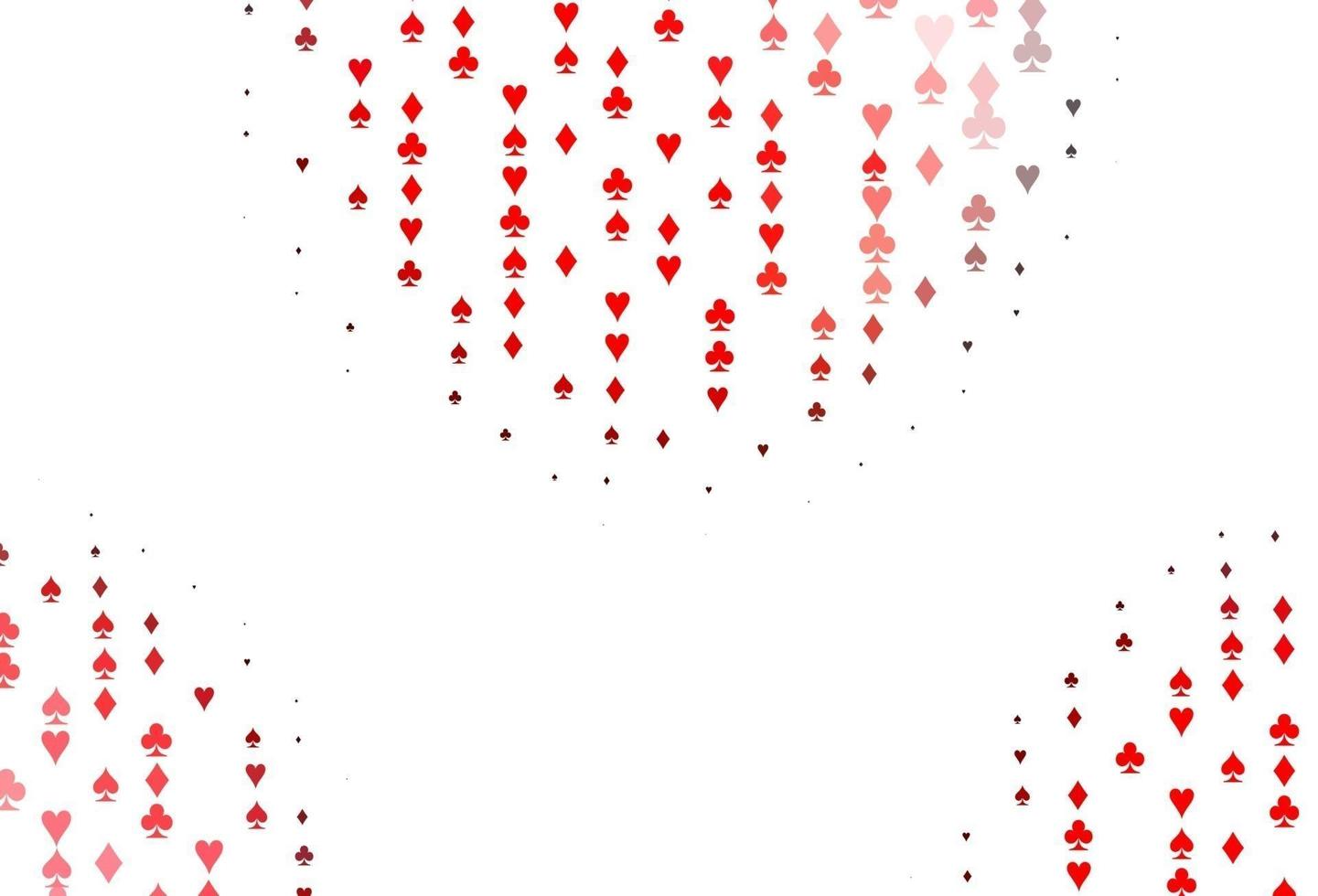Light Red vector texture with playing cards.