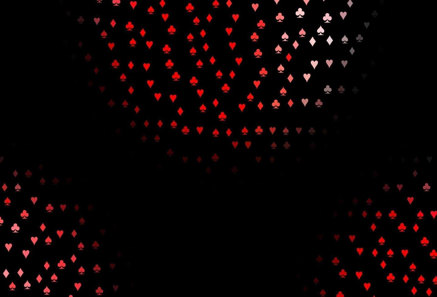 Dark Red vector pattern with symbol of cards.