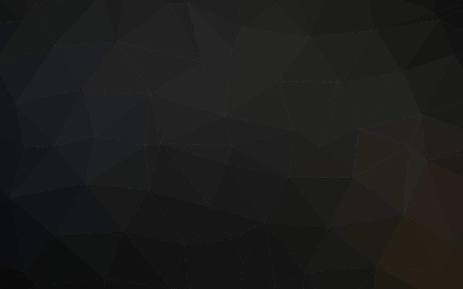 Dark Black vector polygonal pattern.