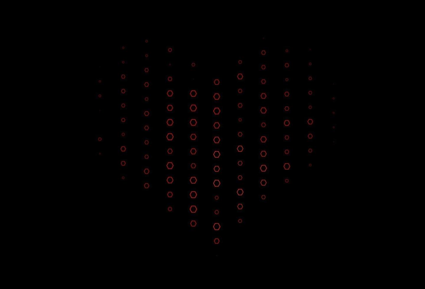 Dark Red vector layout with hexagonal shapes.