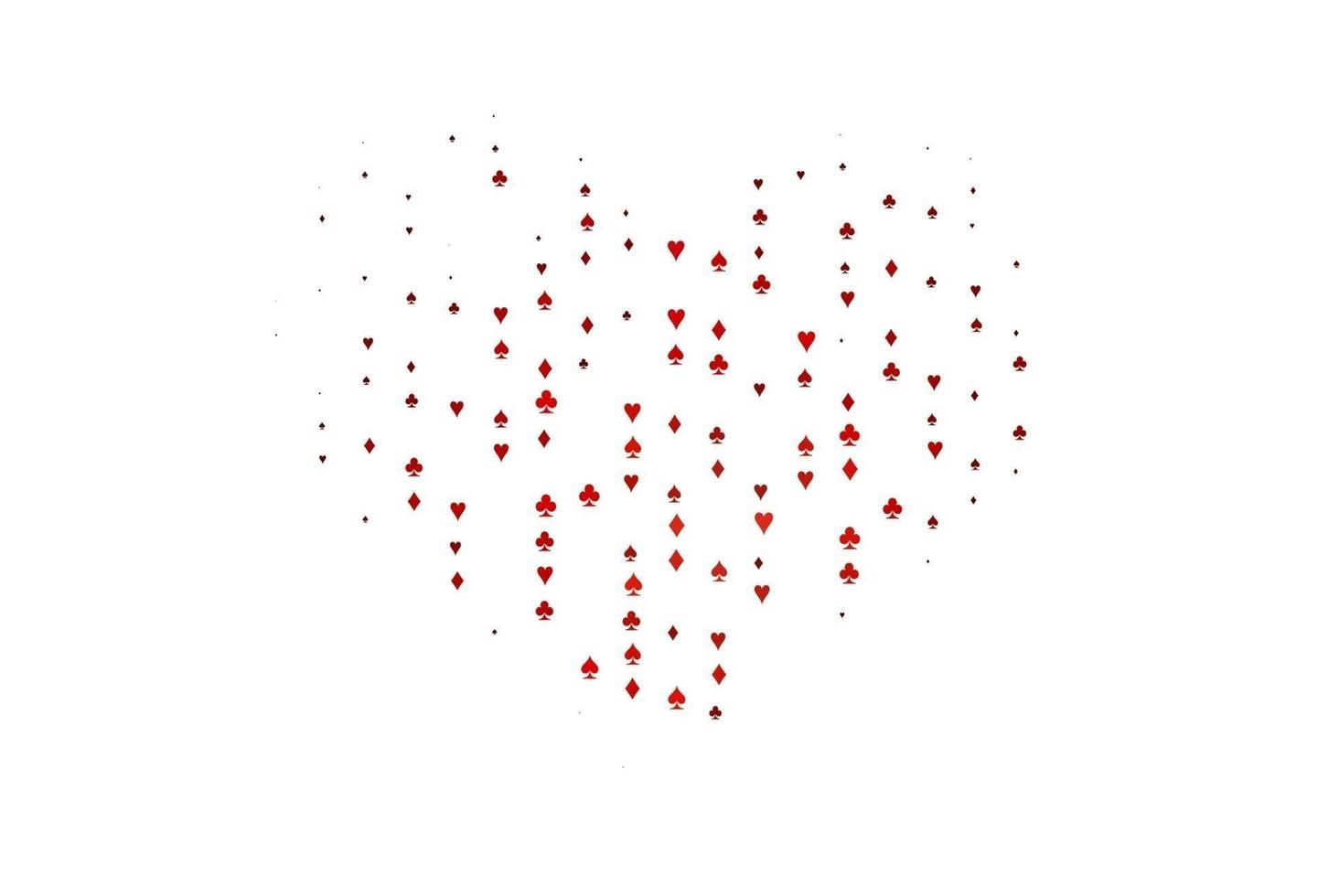 Light Red vector template with poker symbols.