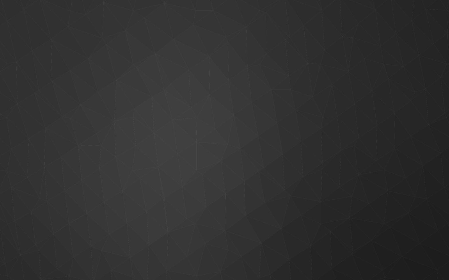 Dark Black vector polygonal background.