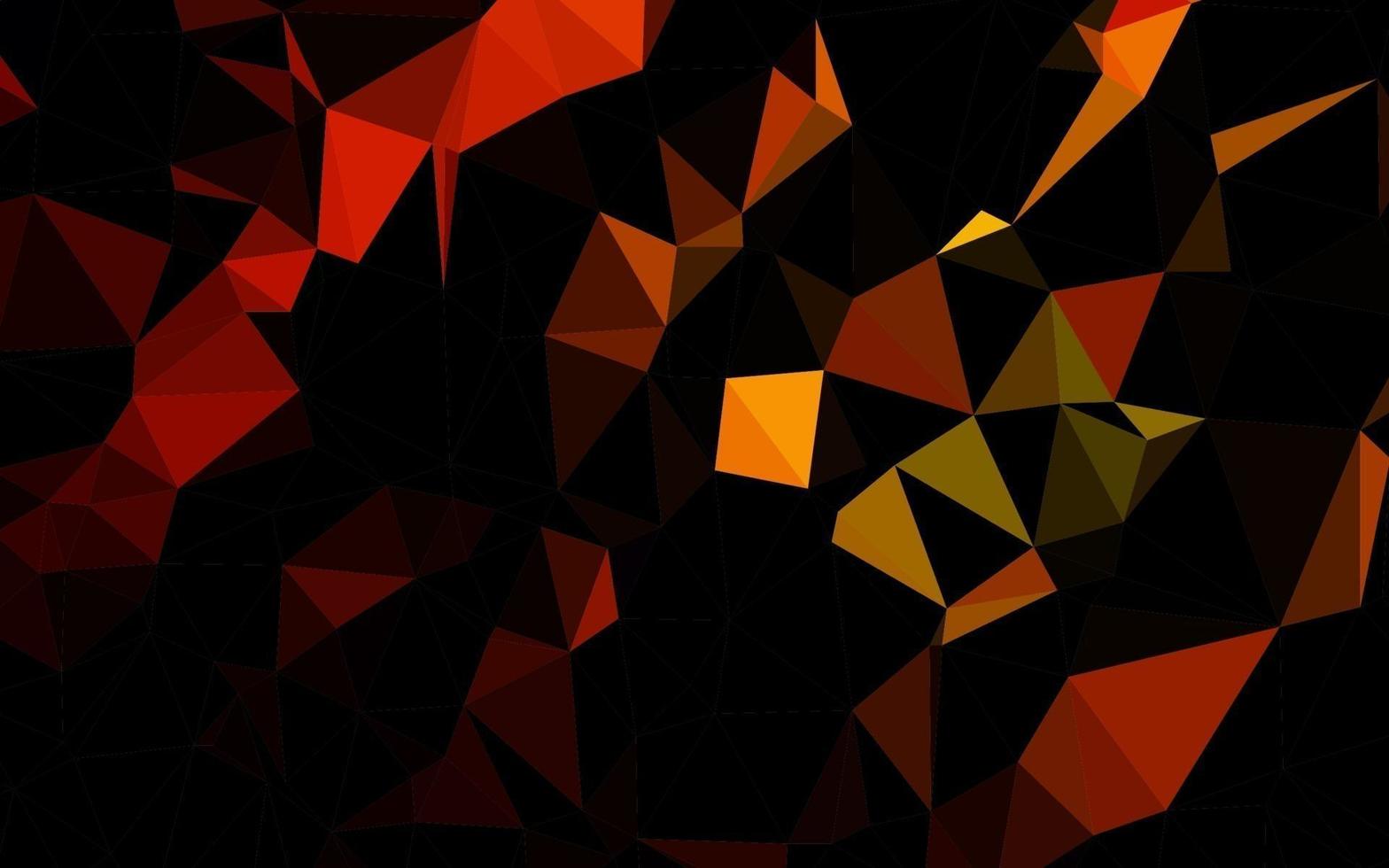 Cubierta poligonal abstracta de vector naranja oscuro.