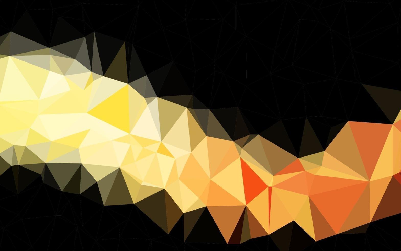 Dark Orange vector triangle mosaic texture.