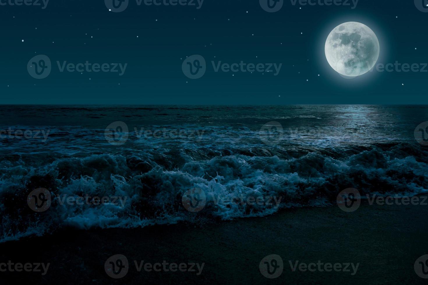 Night at beach landscape. photo