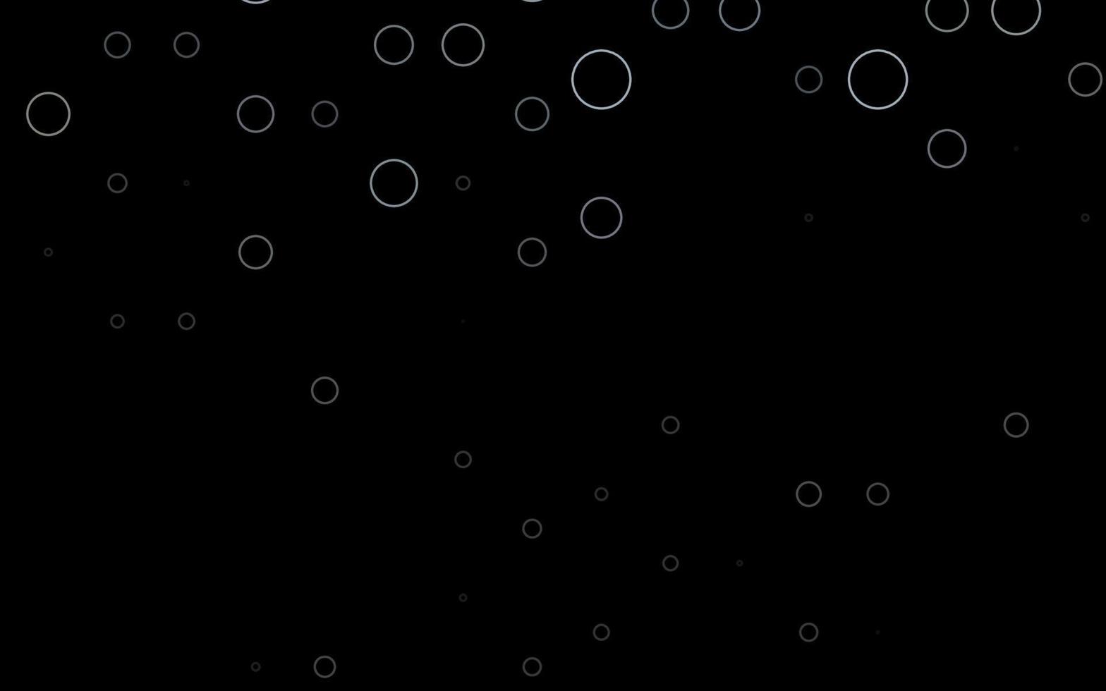 Fondo de vector negro oscuro con burbujas.