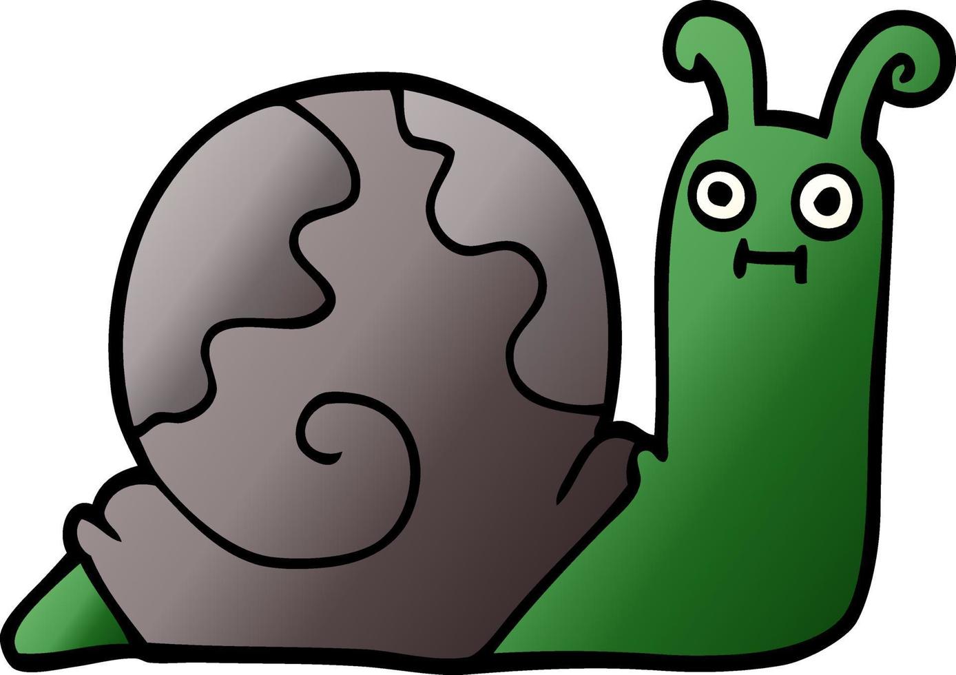 cartoon doodle snail vector