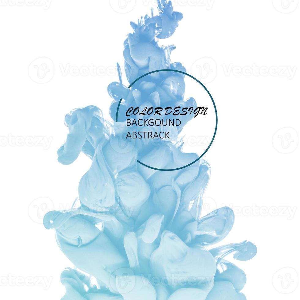 acrylic ink in water form an abstract smoke pattern isolated on white background photo