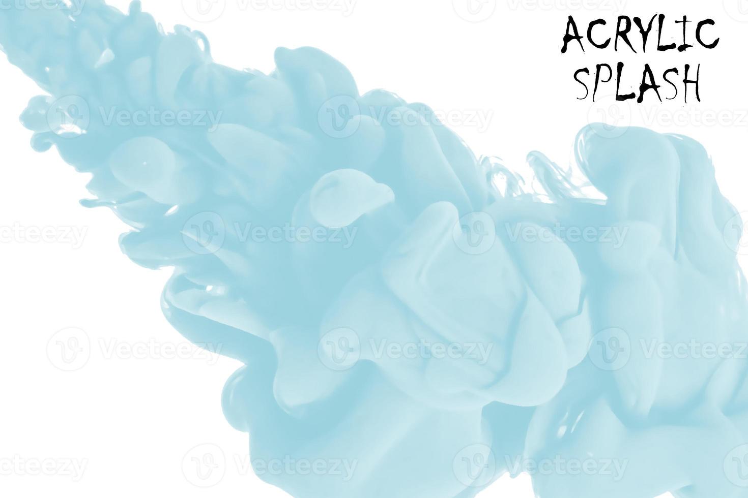 acrylic ink in water form an abstract smoke pattern isolated on white background photo