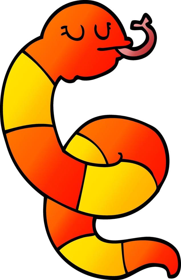 cartoon doodle poisonous snake vector