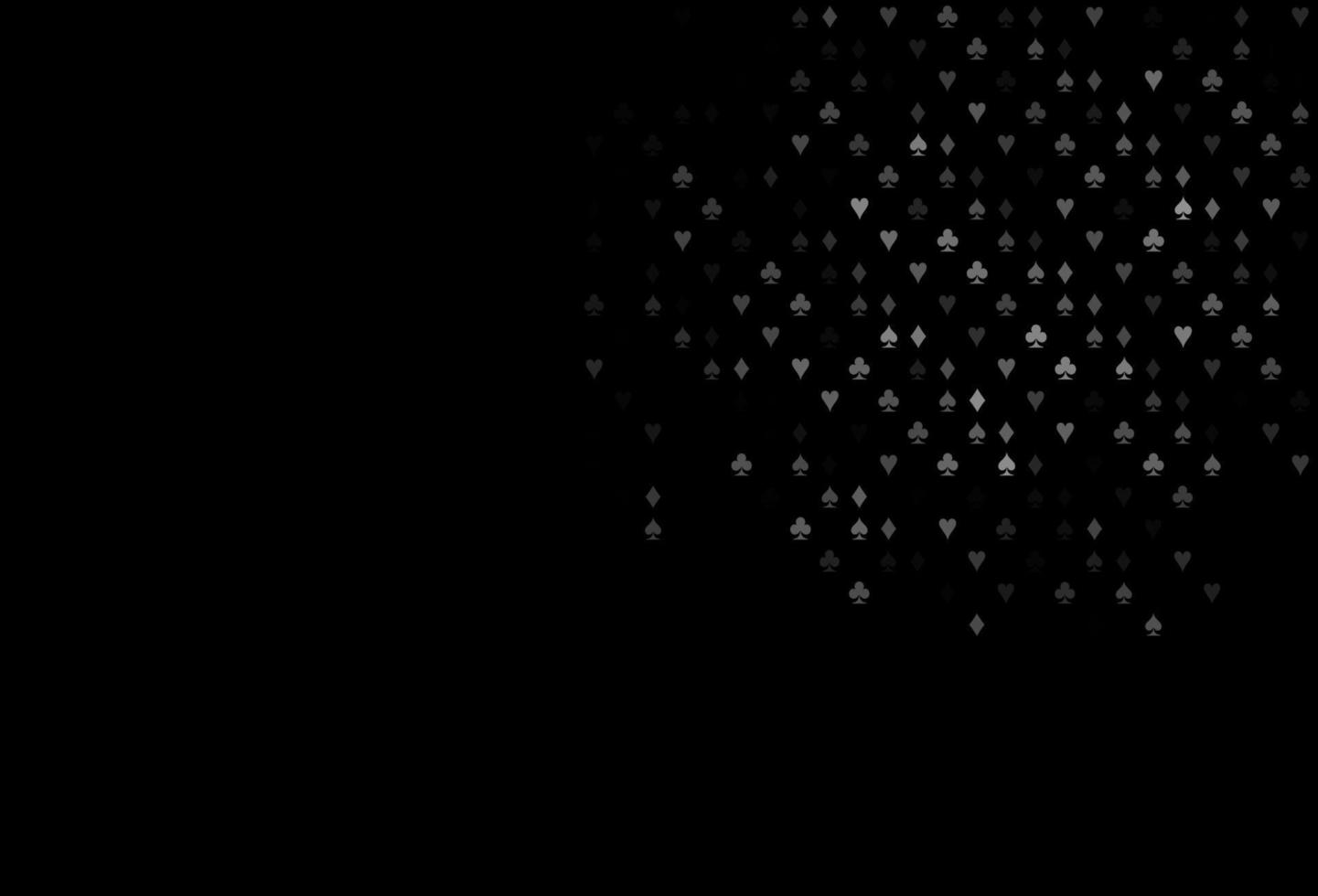 textura de vector negro oscuro con naipes.