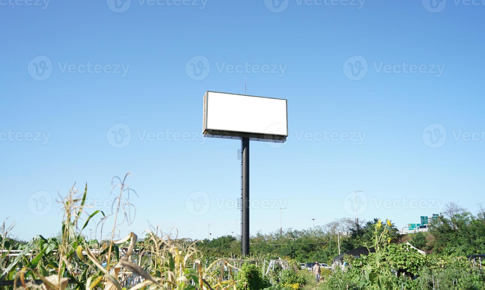 Outdoor advertising Scenery and Advertising Mockup photo