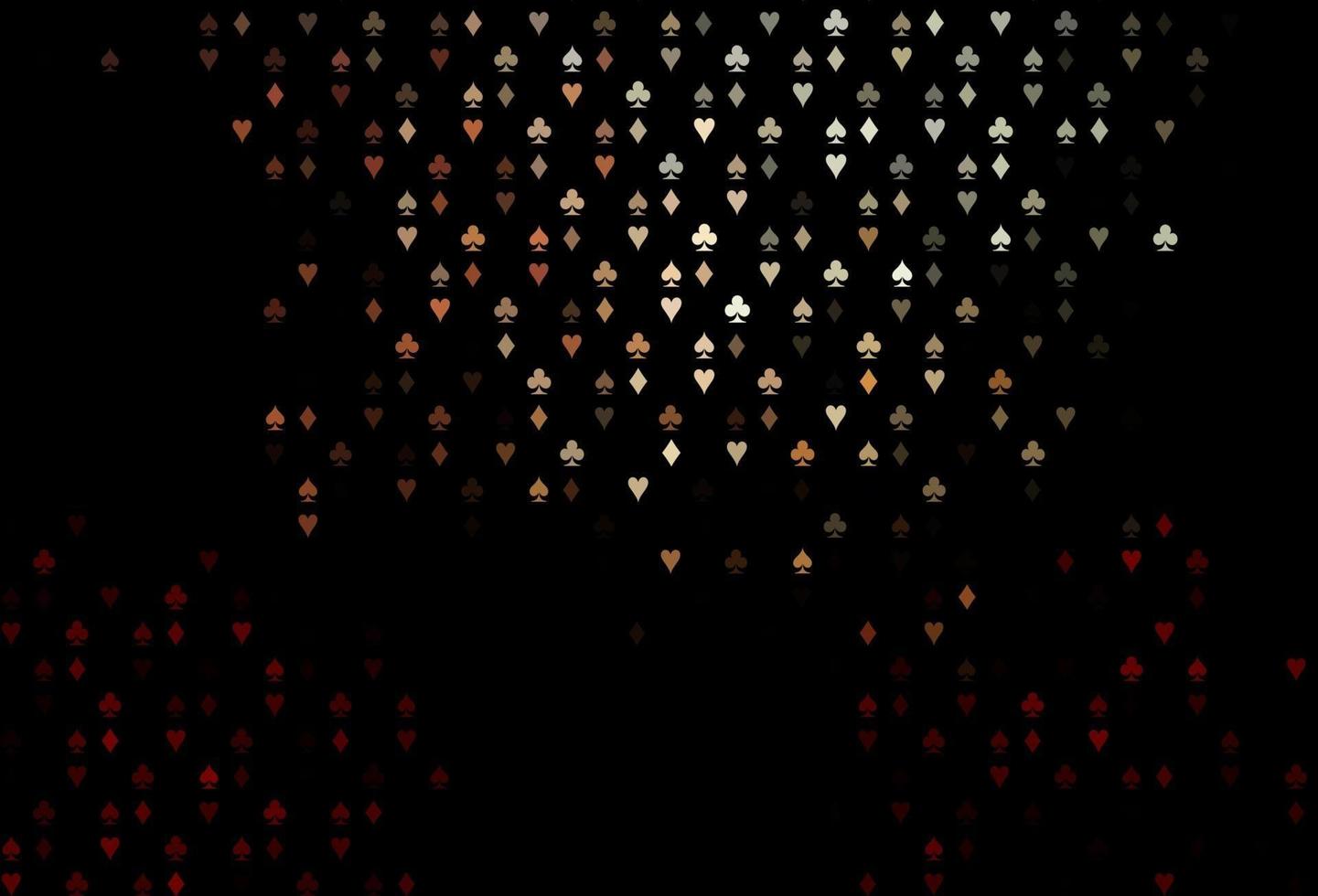 Dark Black vector texture with playing cards.