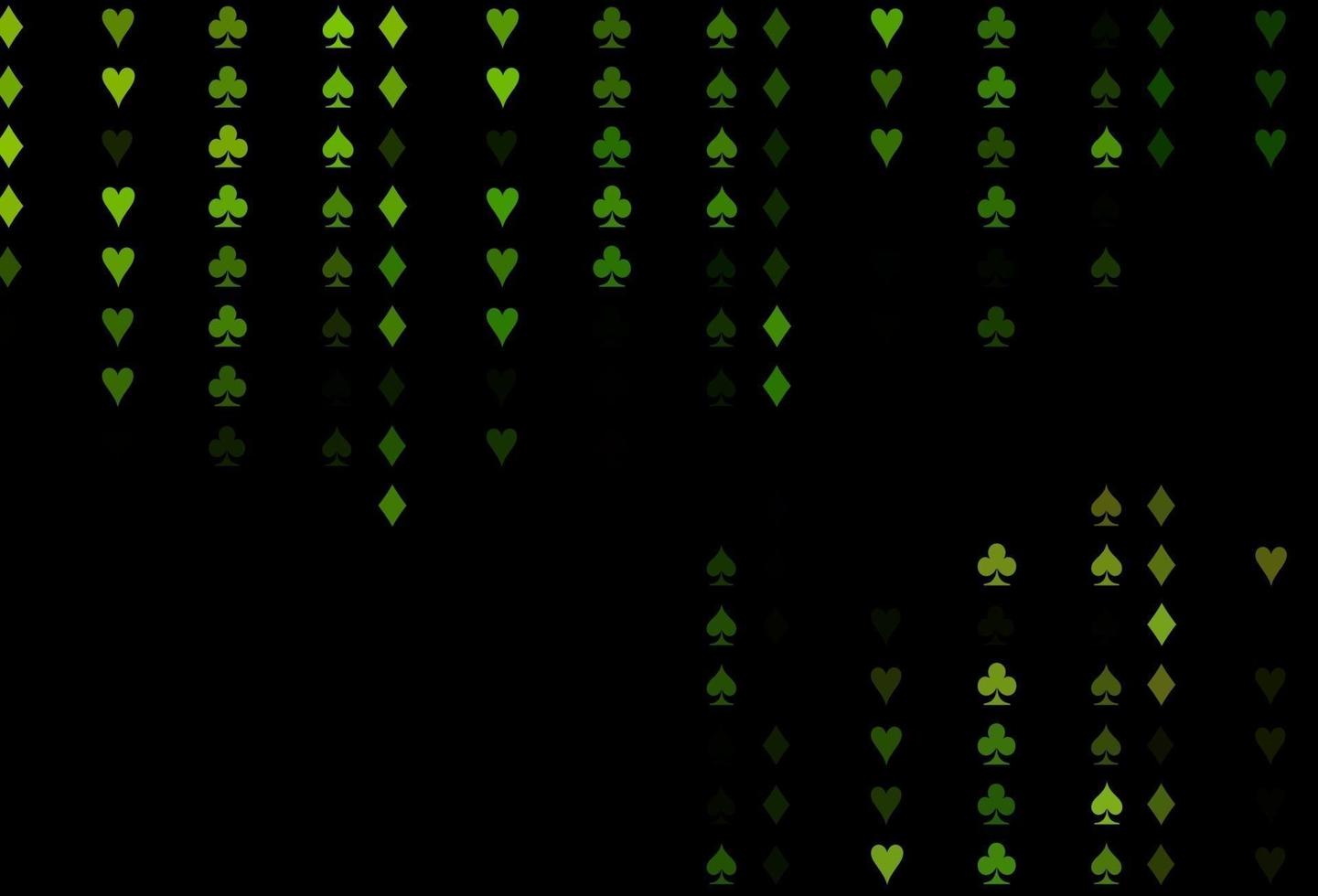 Dark Green vector template with poker symbols.