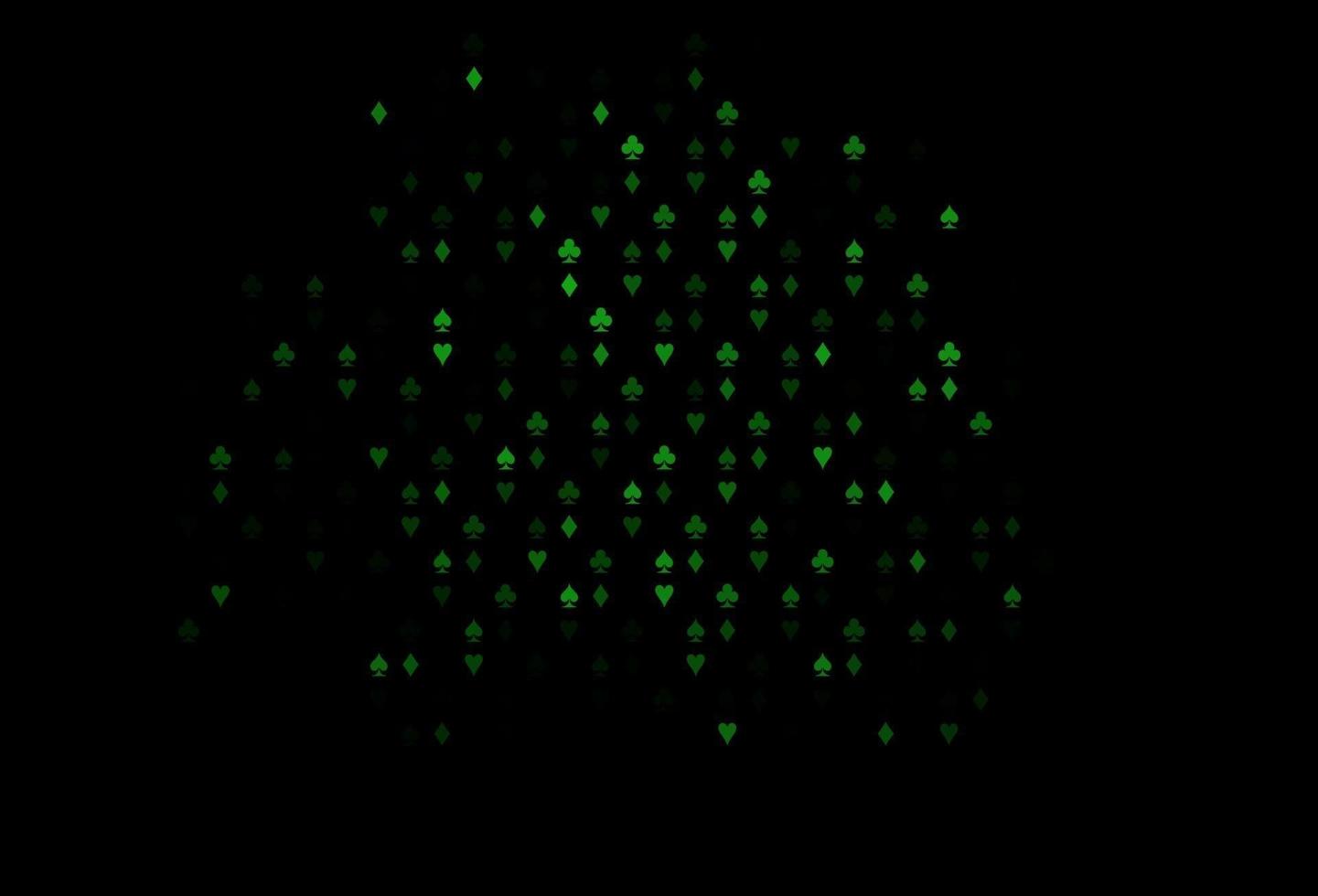 cubierta de vector verde oscuro con símbolos de apuesta.