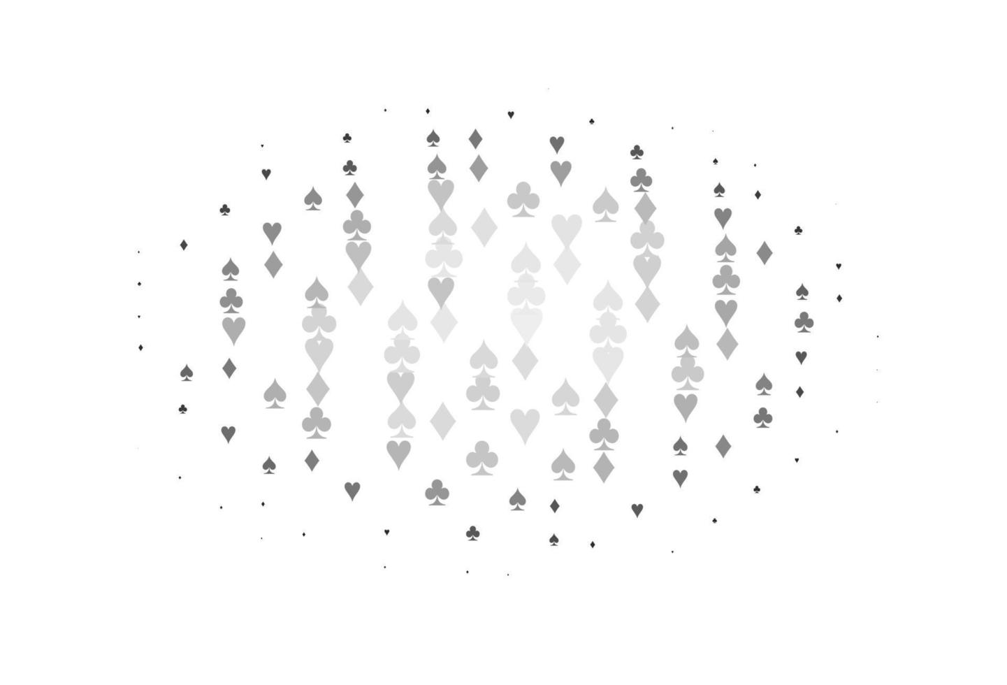 Light Silver, Gray vector template with poker symbols.