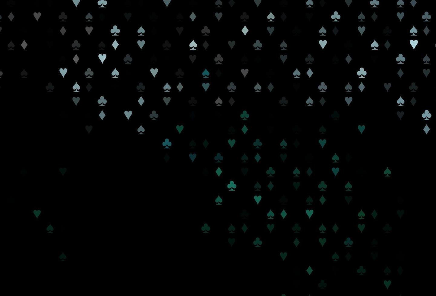Dark Green vector texture with playing cards.