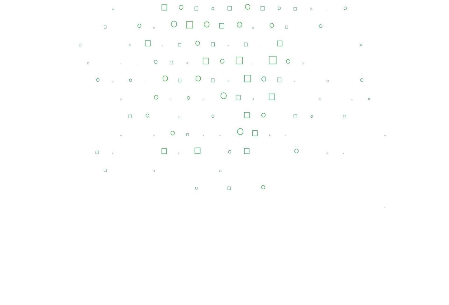 Light Green vector pattern with spheres, squares.