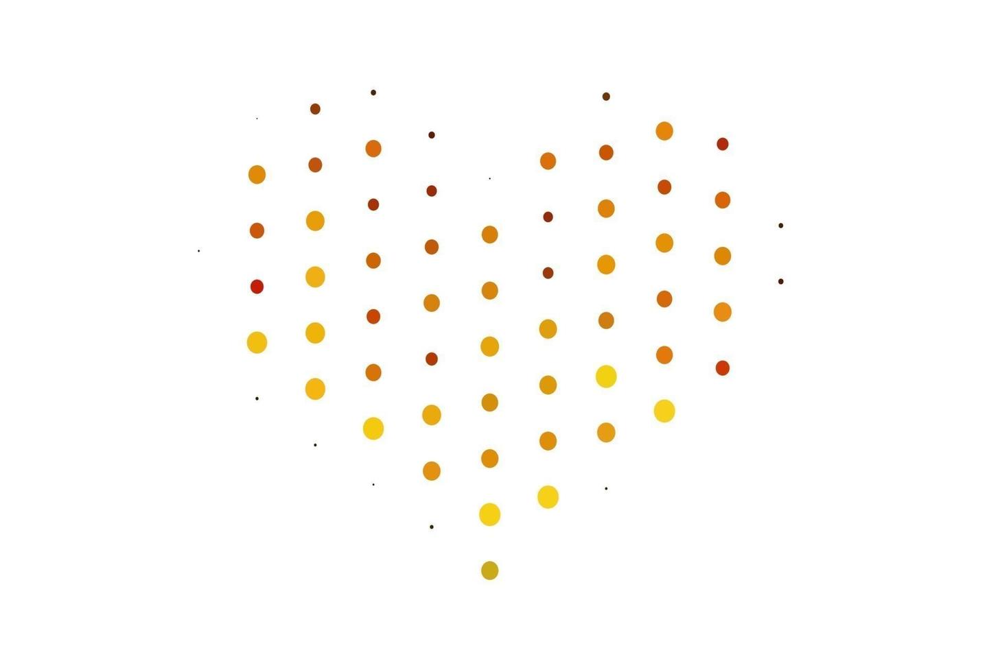 Light Yellow, Orange vector cover with spots.