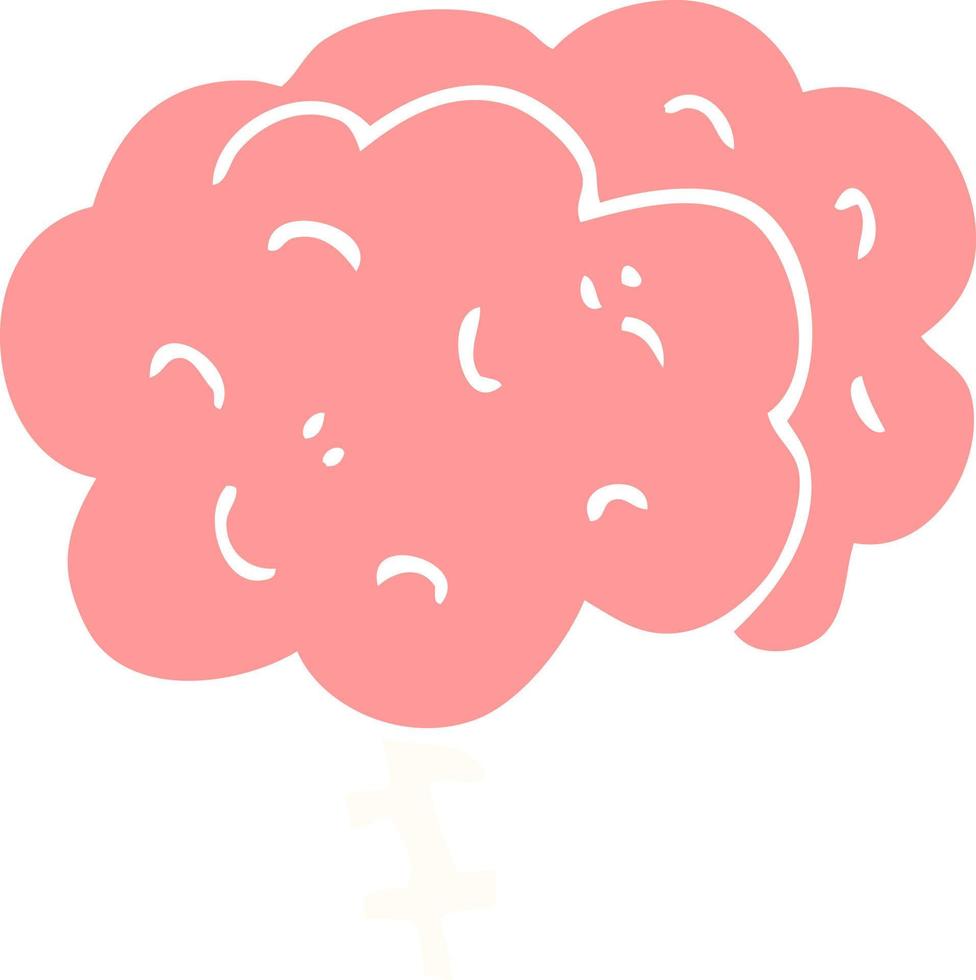 cartoon doodle brain vector