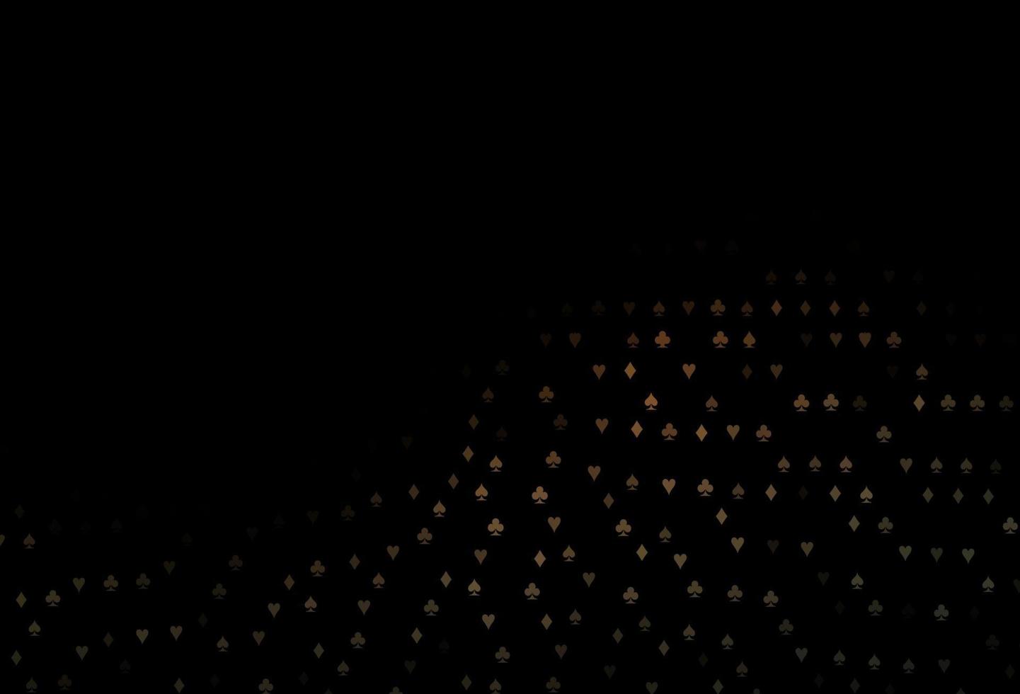 Dark Yellow, Orange vector template with poker symbols.