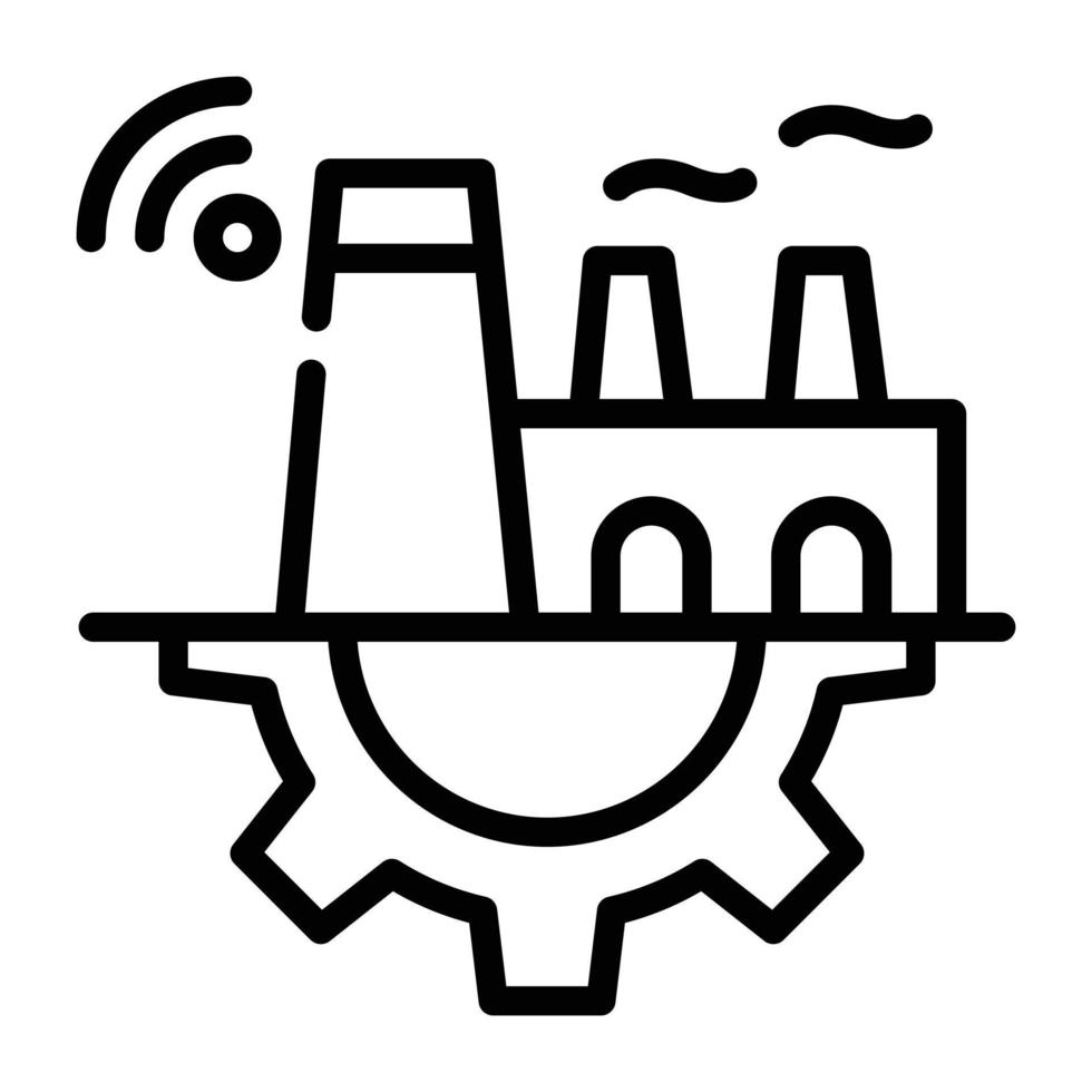 Easy to use line icon of smart home vector