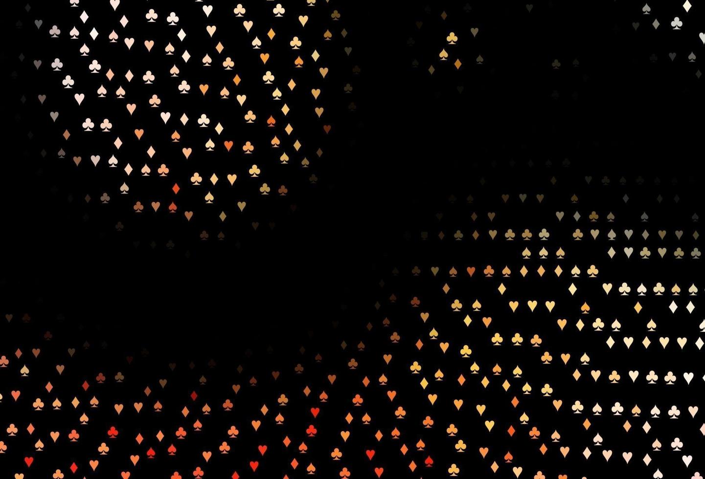 Dark Yellow, Orange vector pattern with symbol of cards.