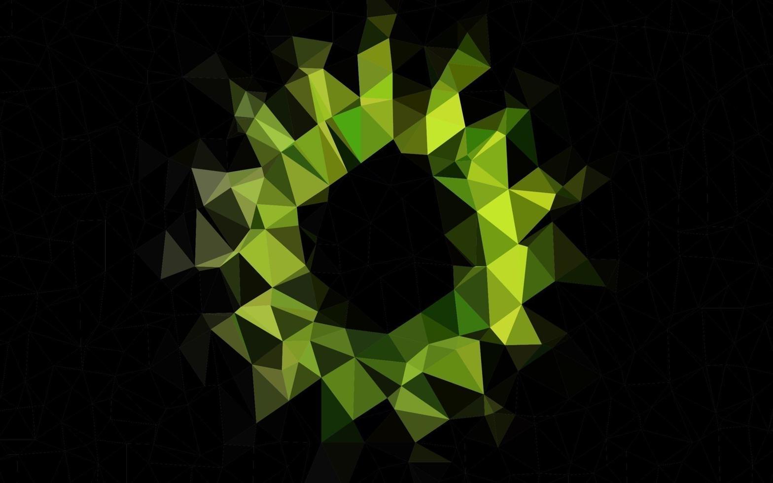 patrón de triángulo borroso vector verde claro.
