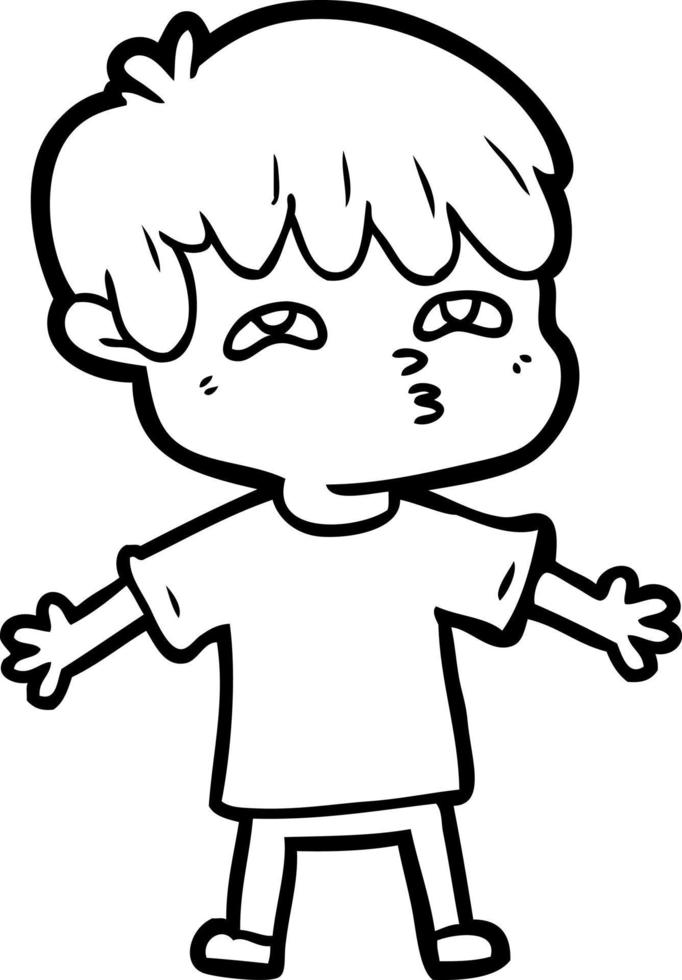 cartoon man confused vector