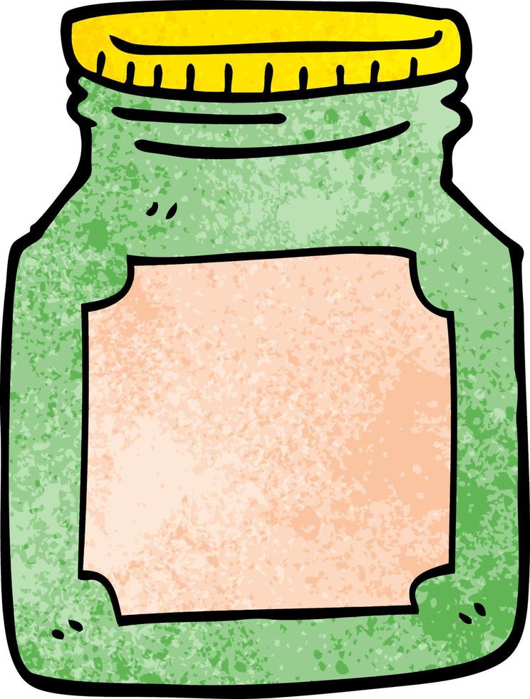 cartoon doodle empty jar vector