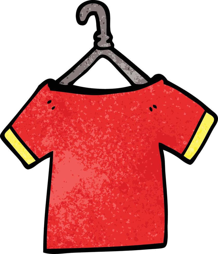 cartoon doodle t shirt on hanger vector