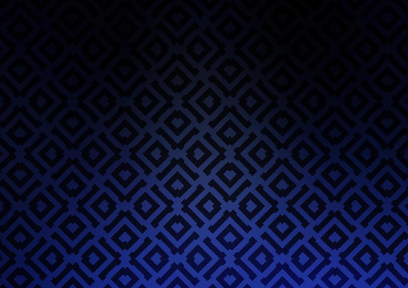 Dark BLUE vector texture with lines, rhombuses.
