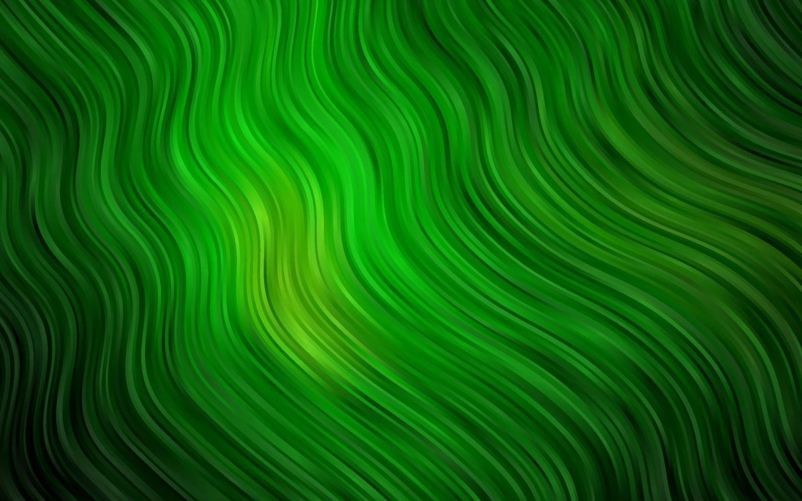 Light Green vector background with bent lines.