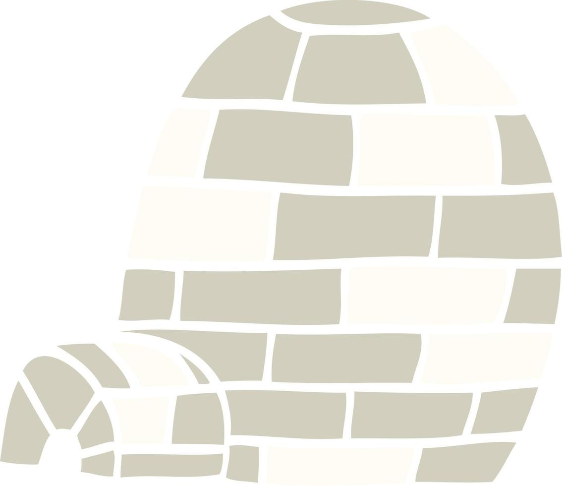 cartoon doodle igloo vector