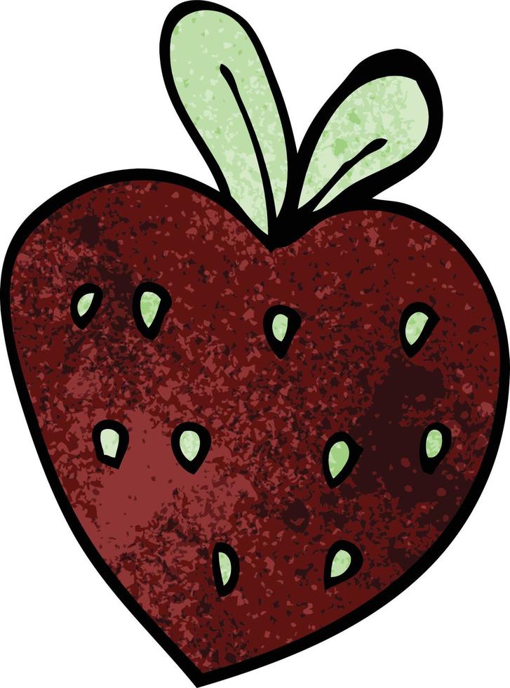 cartoon doodle strawberry fr vector