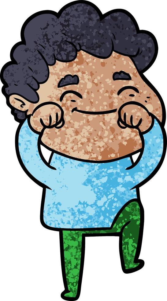 hombre amable de dibujos animados vector