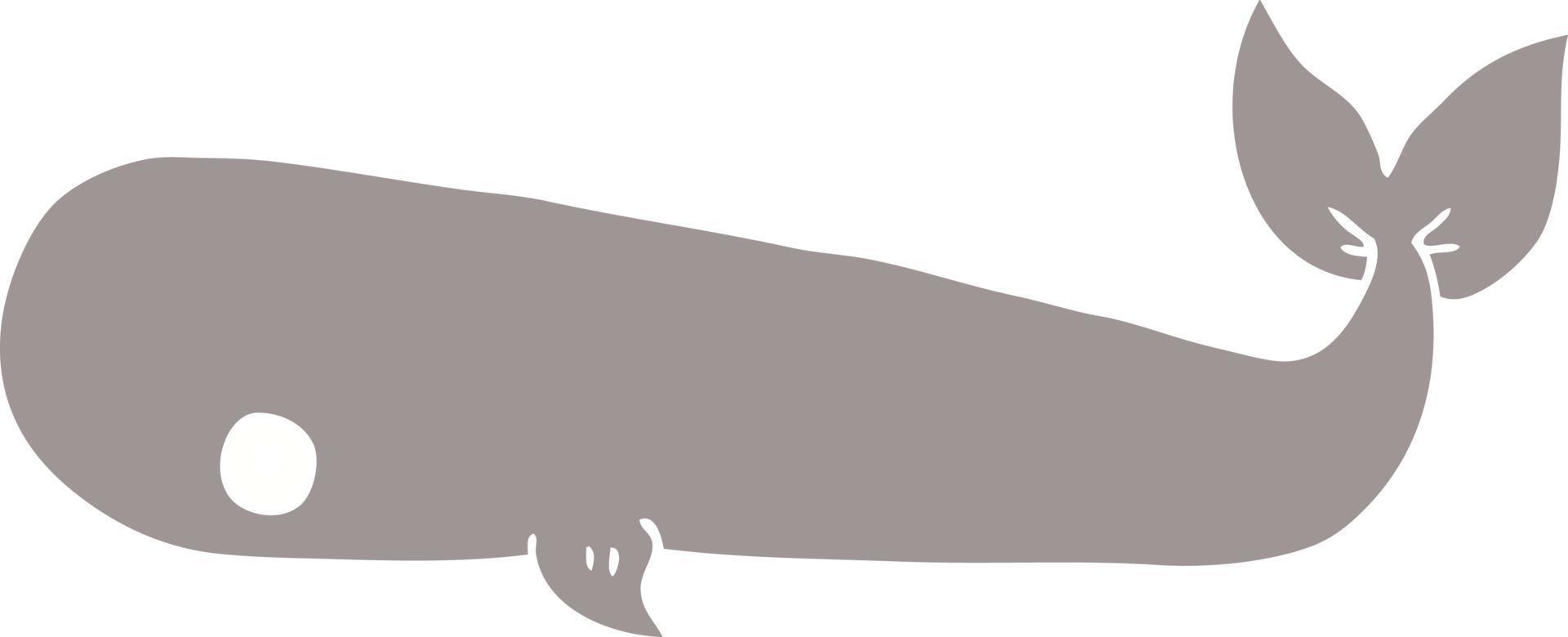 cartoon doodle whale vector