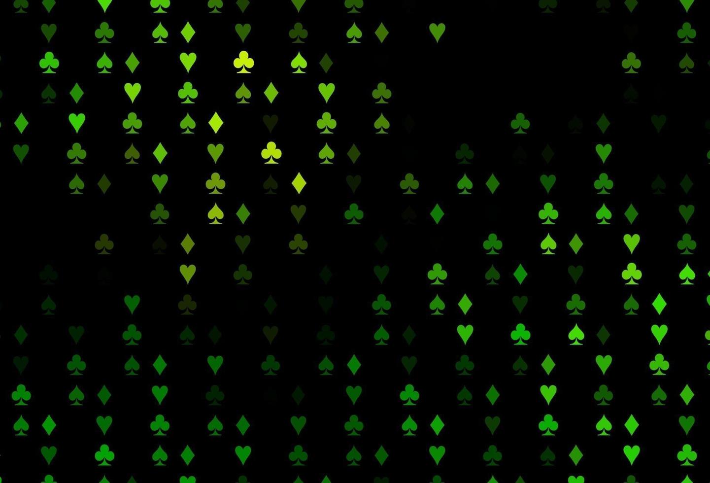 cubierta de vector verde oscuro con símbolos de apuesta.