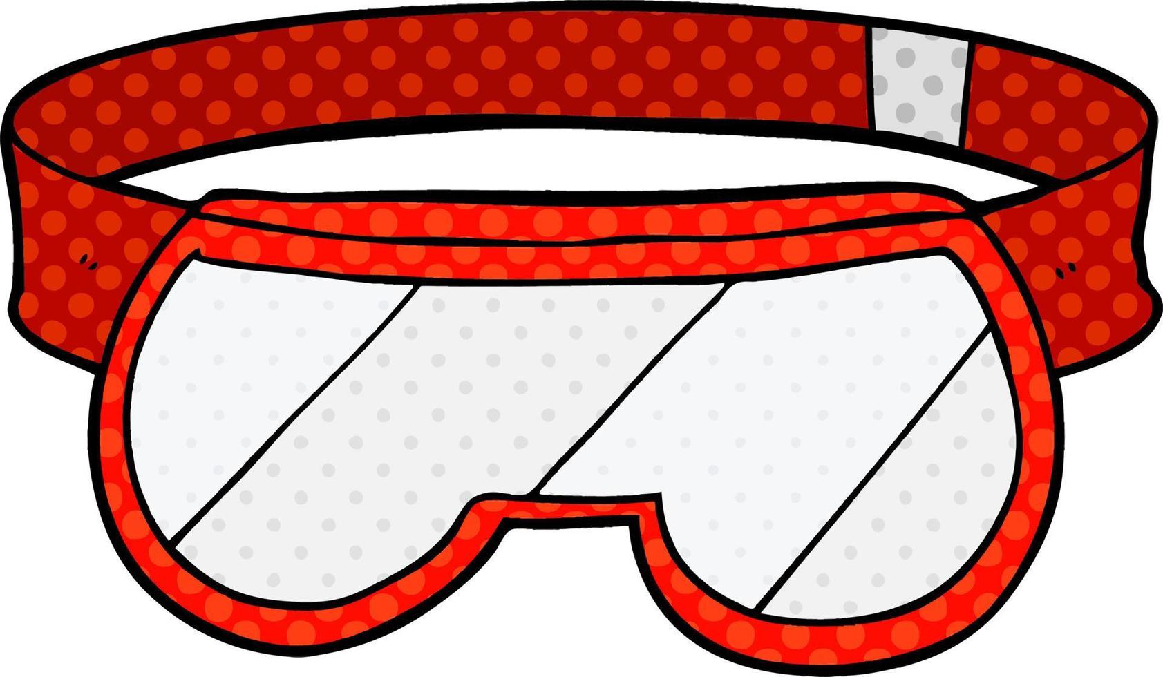 cartoon safety goggles vector