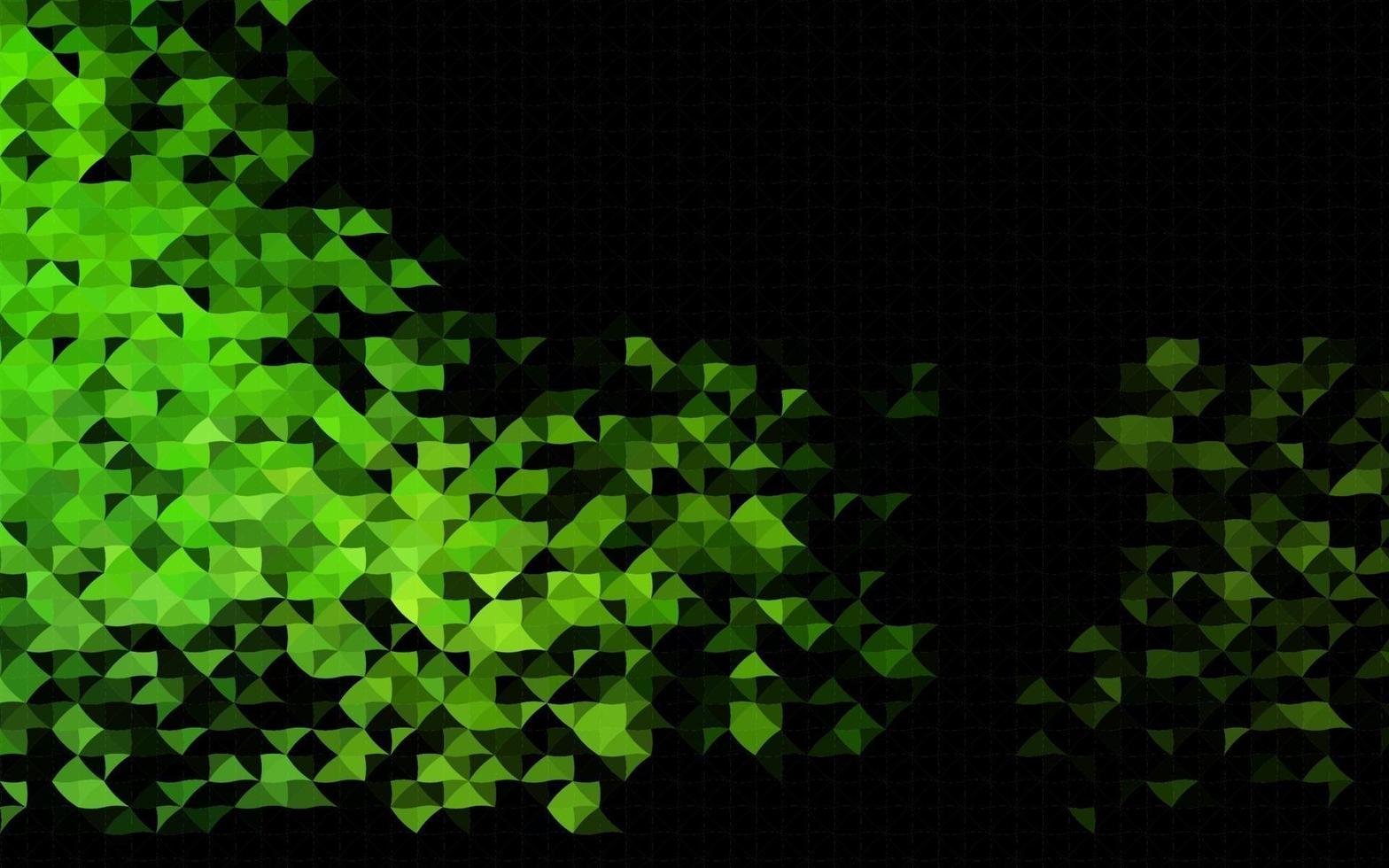 textura de vector verde oscuro en estilo triangular.