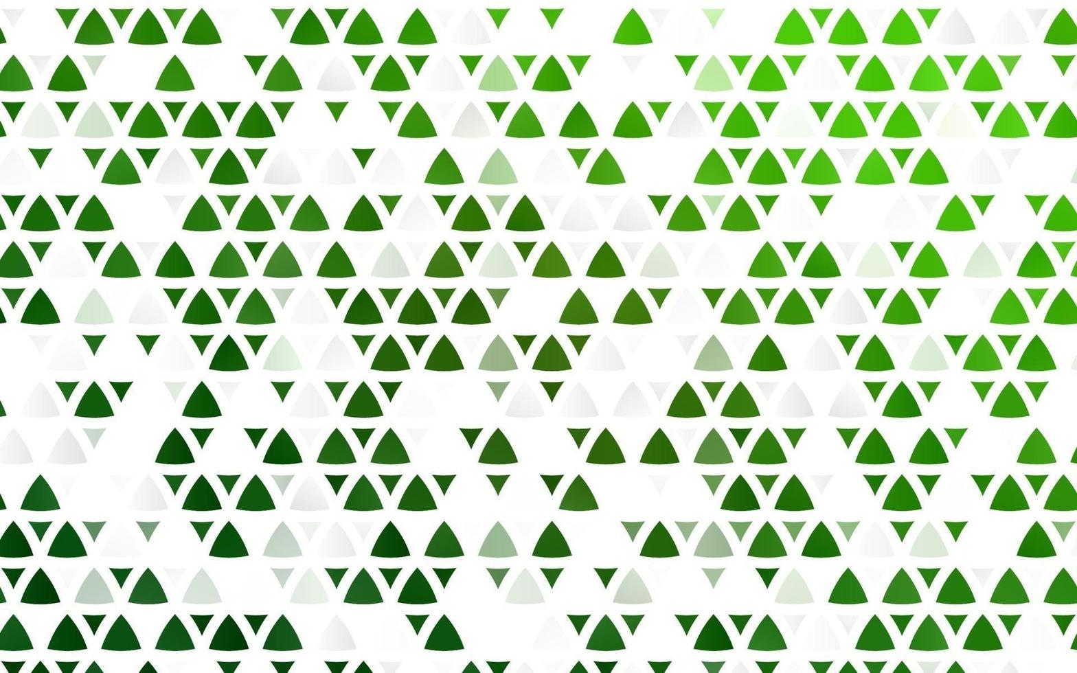 Light Green vector seamless texture in triangular style.