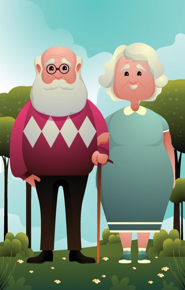 Grandparents Character Concept vector